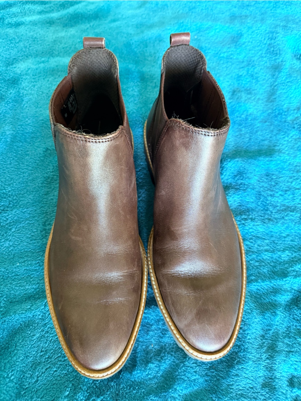 Ecco Brown Leather Women's Chelsea Ankle Boots